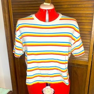 Slightly Cropped Rainbow Tee